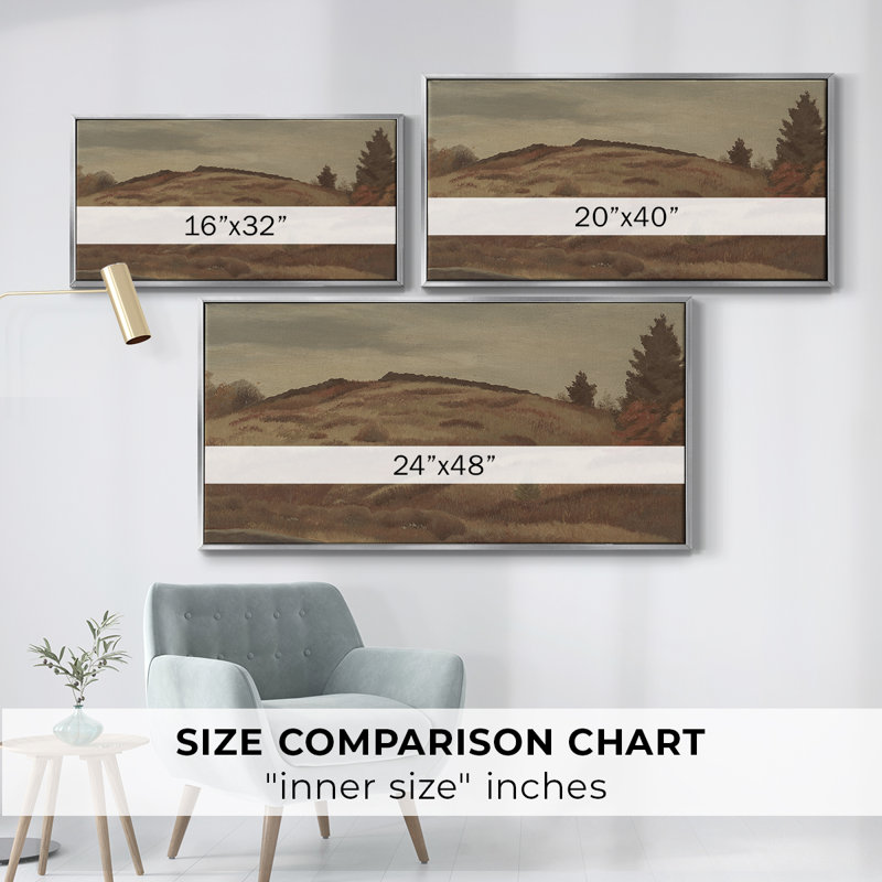 Série paysage - DCCL III - Toile tendue avec châssis, prête à accrocher, Argent argent, H 21 po x l 41 po
