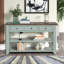 Table d'appoint moderne avec 3 tiroirs de rangement et 2 tablettes Modern