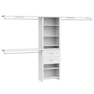Impressions 25" Closet Tower With 2 Drawers And Top Shelves