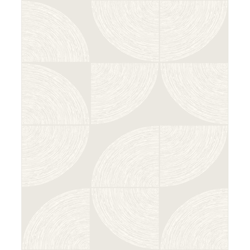Caleiah 10m x 53cm Satin Paste the Wall Wallpaper Roll, Cream