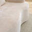 Canapé modulaire en L pleine compression avec méridienne courbée, canapé rembourré en chenille beige, haute densité-549571616