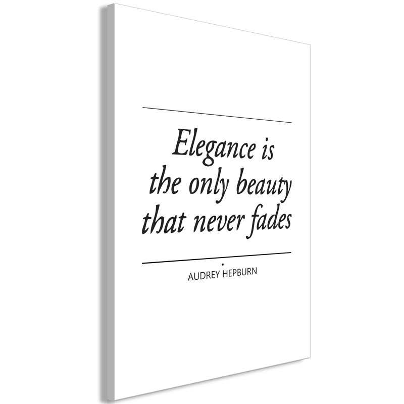 Hepburn Quote - Wrapped Canvas Print, 60cm H x 40cm W