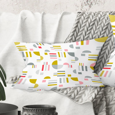 Retro Abstract Design XVI - Mid-Century ModernPrinted Throw Pillow