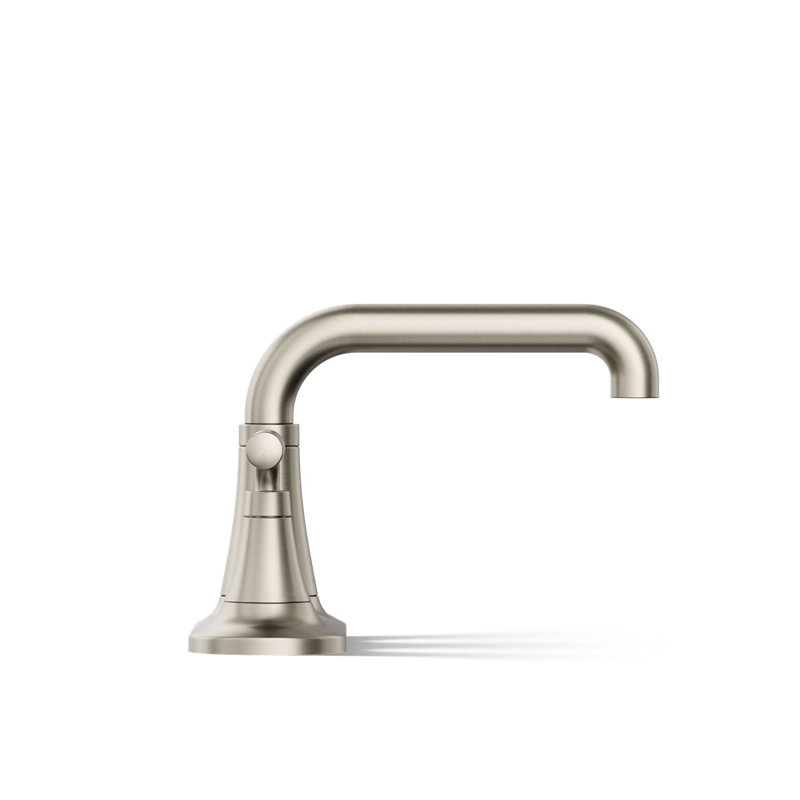 Tone Two-Handle Centerset Bathroom Sink Faucet with Clicker Drain, 0.5 GPM, Brushed Nickel