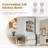 [Assembly Video Provided] TOPMAX Modern 83.7inch High Kitchen Pantry, Freestanding Tall Kitchen Hutch with Faux Marble Top,Cupboard Cabinet with 5 Storage Drawers and Adjustable Shelf, Set of 2, White