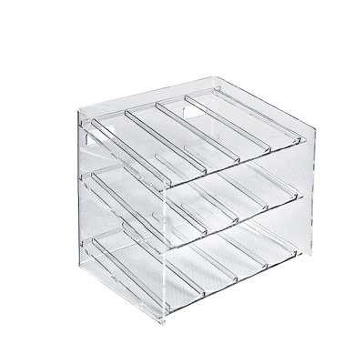 Three-Tier 12 Compartment Display, 4-Comp per Tier. Dimensions: 12"W x 8.5"D x 10.5"H