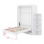 Lit escamotable rotatif avec armoire murale cachée, deux tablettes latérales à 3 niveaux, bureau convertible, supports de rangement supplémentaires, lit mural multifonctionnel peu encombrant pour le bureau à domicile et les petites pièces-975844626