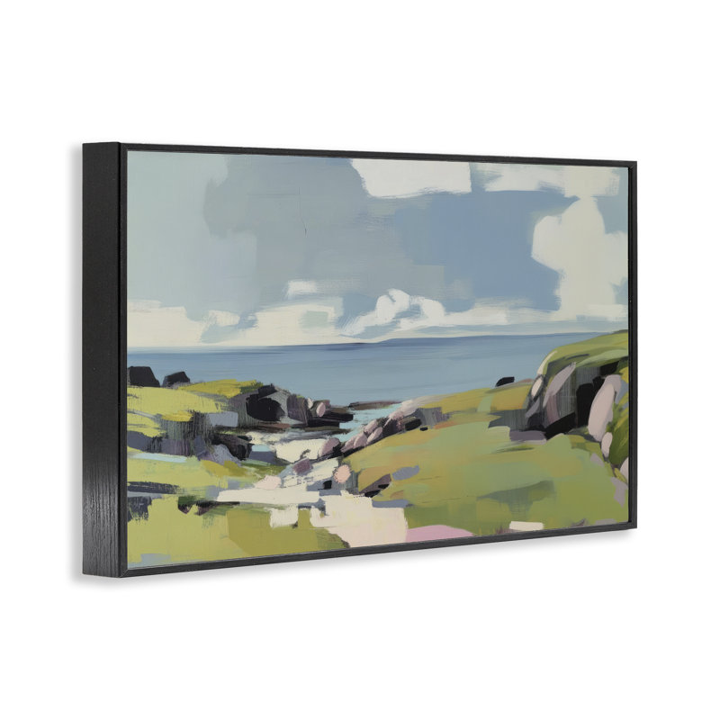 Giclée encadrée Green Bay Breeze, design par Elara Yasna, Giclée encadrée noir minuit, H 20 po x l 30 po