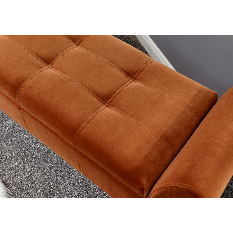 Newtowne Upholstered Storage Bench, Russet