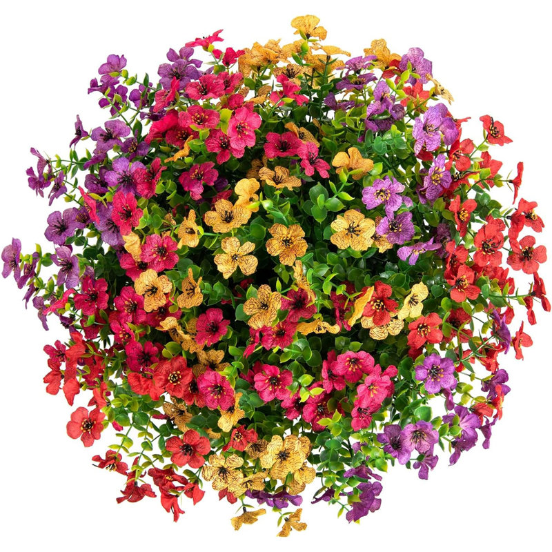 Panier de fleurs artificielles artificielles pour l'été, Mélange