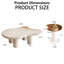 Ensemble de 2 tables basses Modern Modern blanc crème | Dessus de verre irrégulier | Tables de bout de salon faciles à assembler