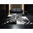 Machine Washable Patterns And Textures Modern Checkered Rug in Blue – Black Binding-566694629