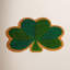 Tapis en fibre de coco en forme de trèfle Happy St. Patrick's Day