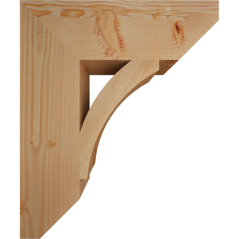 Support en bois / corbeau, Sapin de Douglas, H 24 po x l 5,5 po x P 20 po