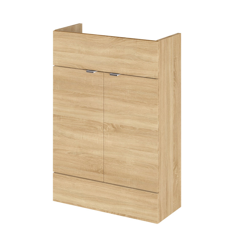 Fusion 60cm Single Bathroom Vanity Base Only, Natural Oak