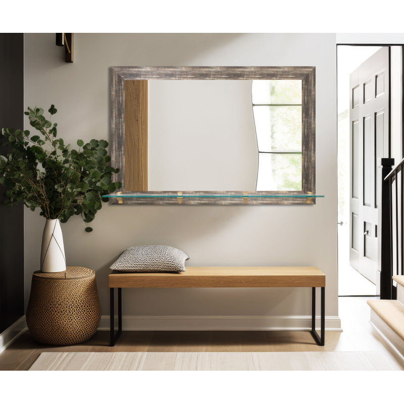 Miroir Camyle Marley, 32,5 po x 72 po, Brun patiné / laiton