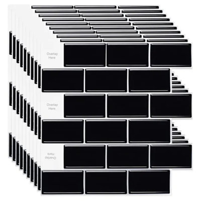 10-pack 12x12 Inch Self-adhesive Subway Wall Tiles, Splashproof Peel And Stick Wall Stickers For Kitchen And Bathroom Easy Diy Home Decor