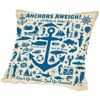 Anchor Throw Pillow Cover