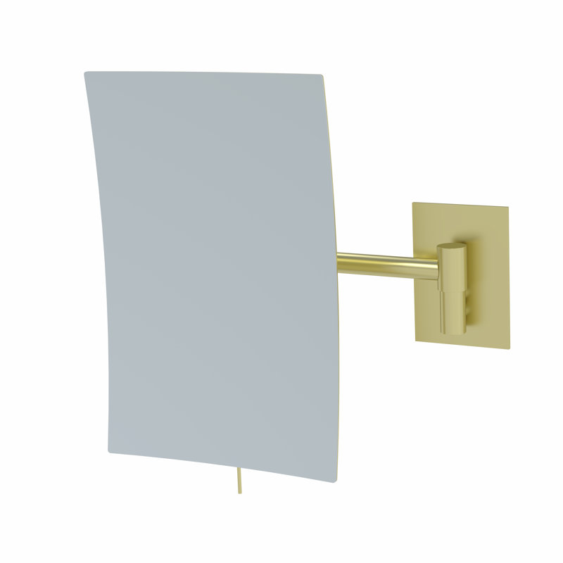 Pretrice Rectangle Mirror, Brushed Brass