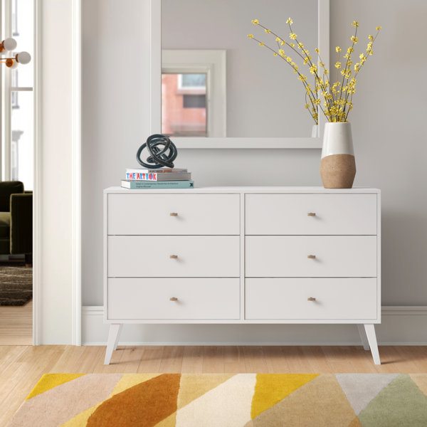 Mercury Row® Milo Mid Century Modern Dresser, 6-Drawer & Reviews | Wayfair