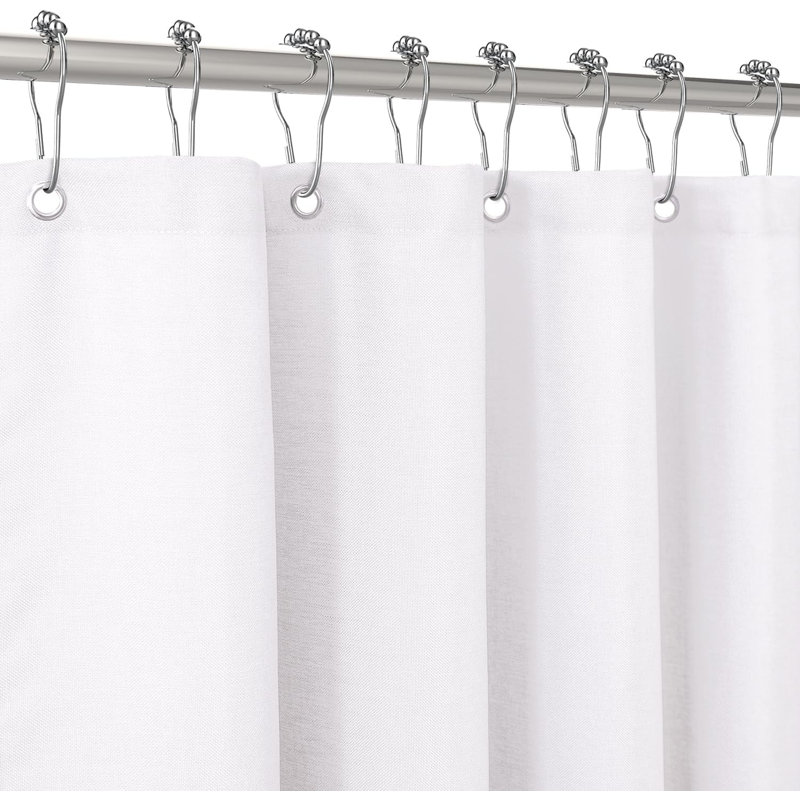 Polyester Shower Curtain, White