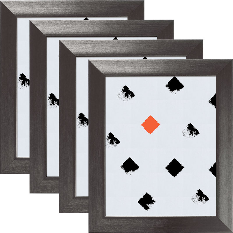 Ensemble de cadres muraux 4 pièces Spearman, 22 po x 28 po, Gris anthracite