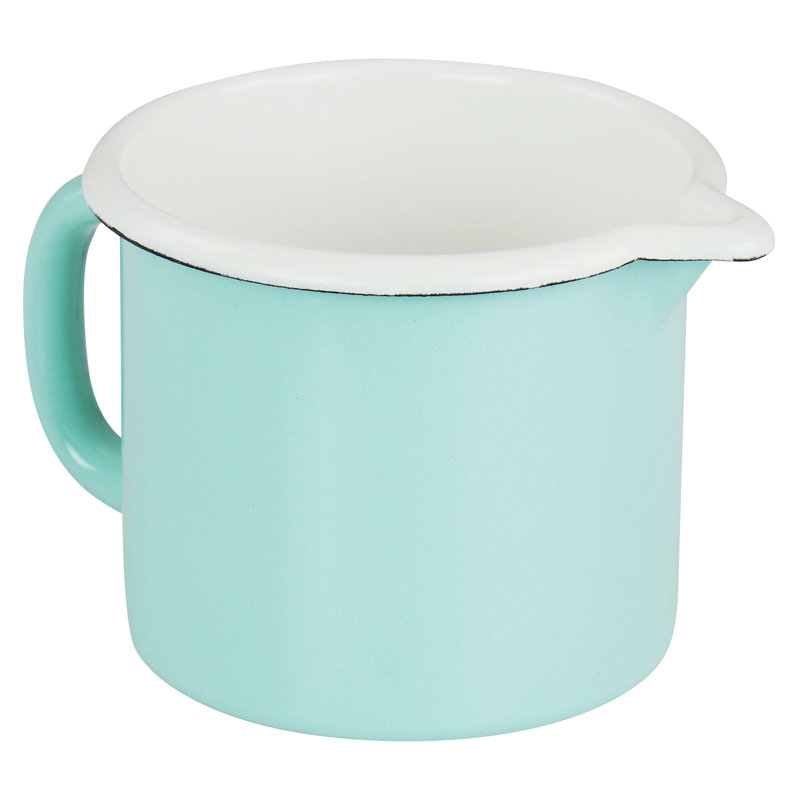 Tasse à mesurer en acier émaillée turquoise Martha Stewart, H 5 po x l 8 po x P 6 po