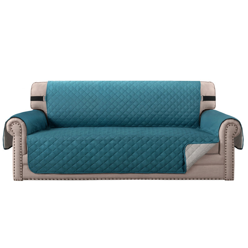 Housse pour fauteuil à coussins carrés/rectangulaires, 100% polyester bleu profond, H 75 po x l 66 po x P 22 po