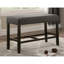 Banc de salle à manger à hauteur de comptoir en tissu Biony, brun clair-130375659