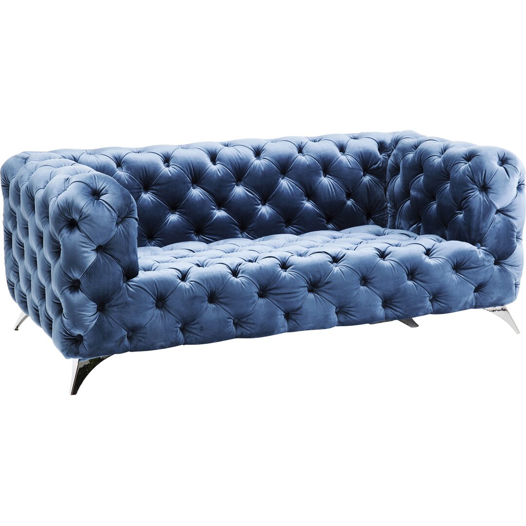 Sofa Look 2-Sitzer Velvet Blau