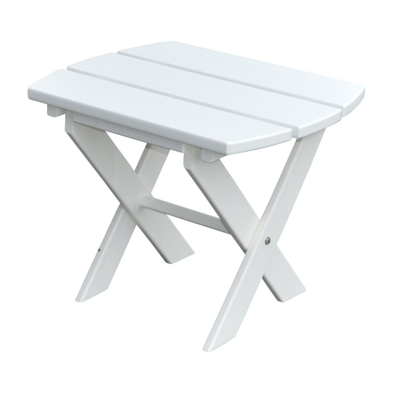 Table d'appoint pliante Anika, Blanc brillant