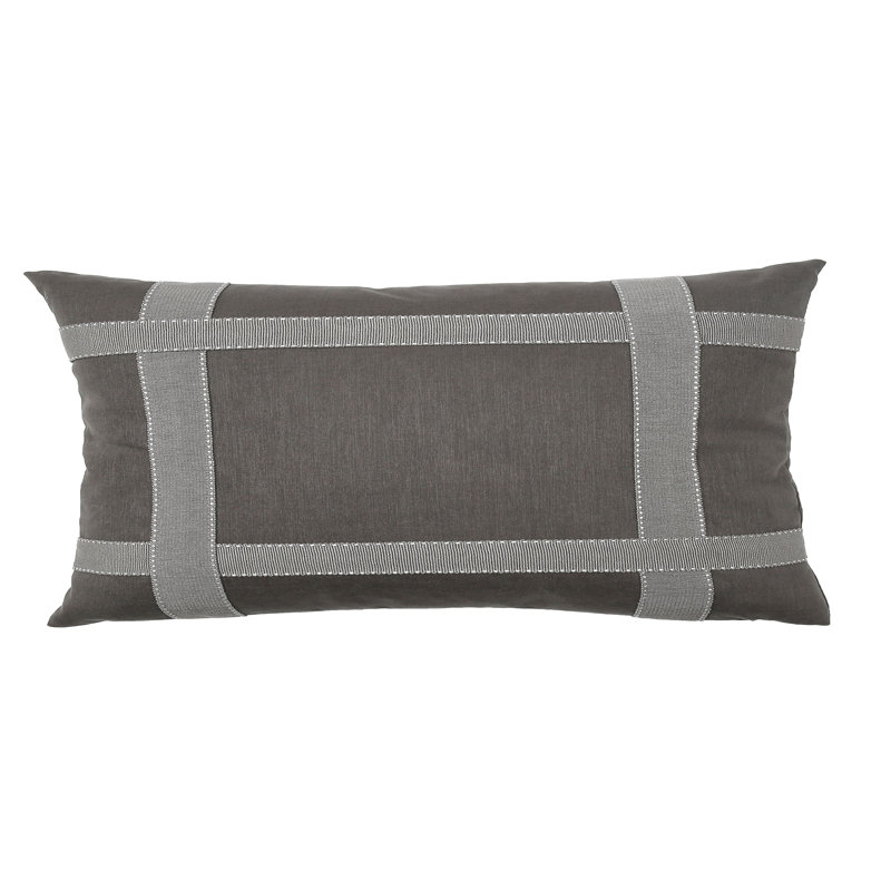 Coussin Bradford, 12 po x 26 po, Graphite