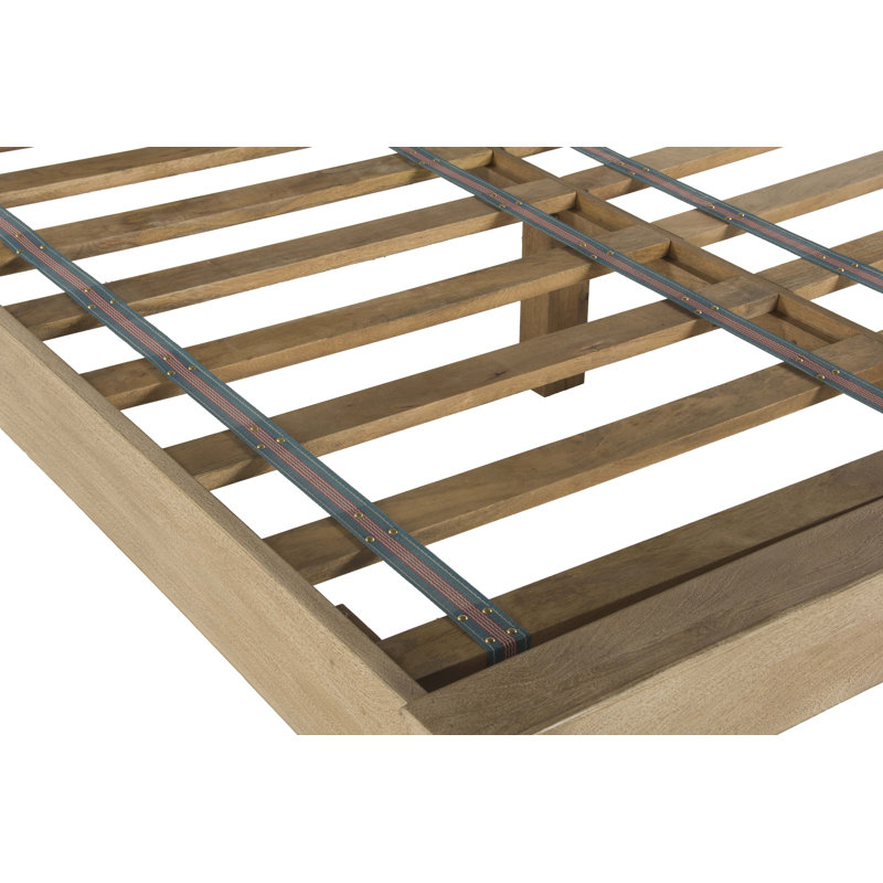 Taj Solid Wood Bed, Light Brown, King
