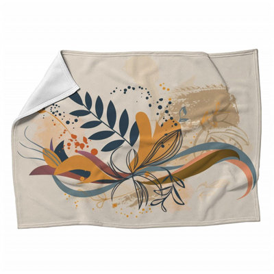 Abstract Florals Throw Blanket