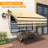 HOMEDEMO 10x8 Retractable Awning for Patio, Manual Awnings, Sunshade Shelter Crank Handle, UV & Water-Resistant Polyester Cover and Aluminum Frame for Balcony, Yard, Outdoor Deck, Beige-125690921-125690922