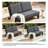 Polett 43.9'' Wide Outdoor Loveseat with Cushions-908169438-908173300