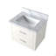 Meuble-lavabo simple blanc l 24 po x P 18 po avec plateau en acrylique-131992966