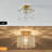 1-Light Glass Drum Flush Mount