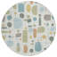 Tapis Mid-Century moderne lavable à la machine intérieur / extérieur Jourdan ACN2393-59111425