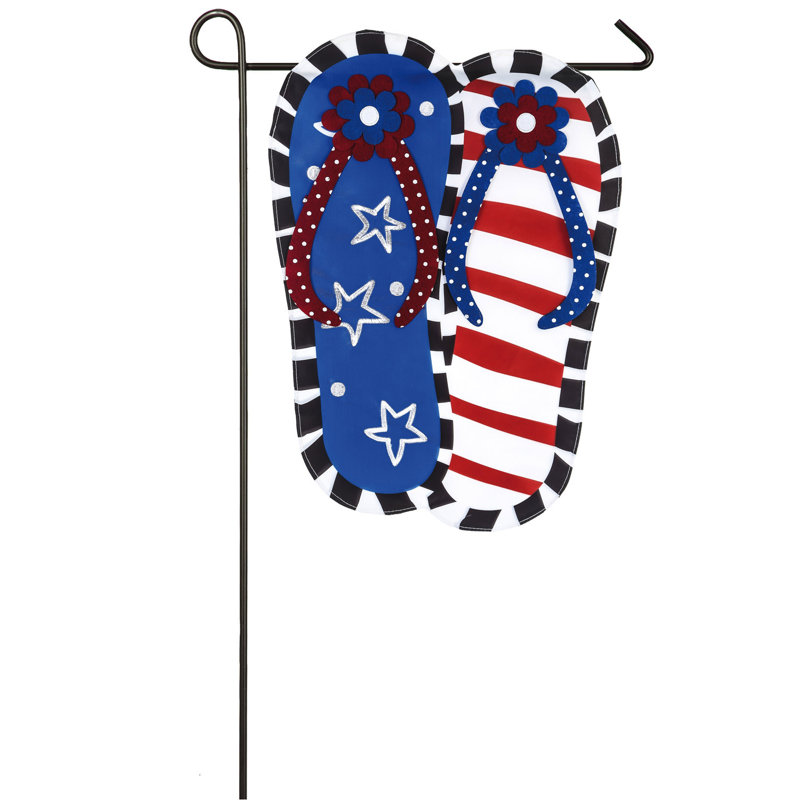 Patriotique bascule en nylon à 2 côtés 18 x 13 po drapeau de jardin