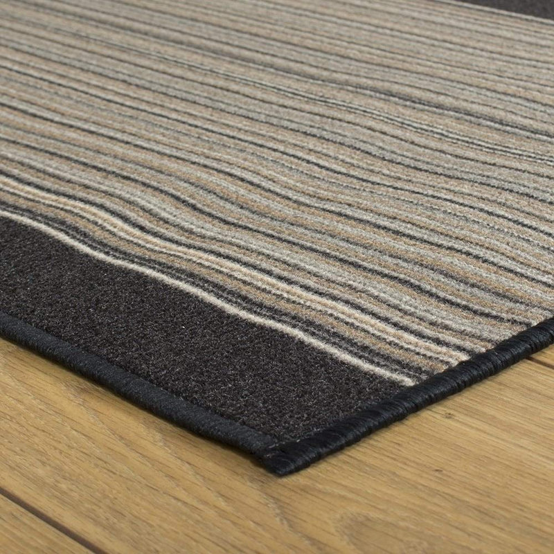 Baitz Looped/Hooked Graphite Indoor Rug, Runner 390cm x 80cm