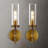Martajah Solid Brass Wall Sconces with Tube Glass (Bulbs Include) (Set of 2)-799719296-801368377