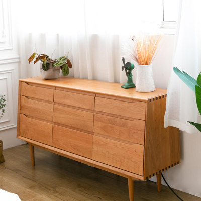 Cherry Wood Bedroom Storage Cabinet of Drawers