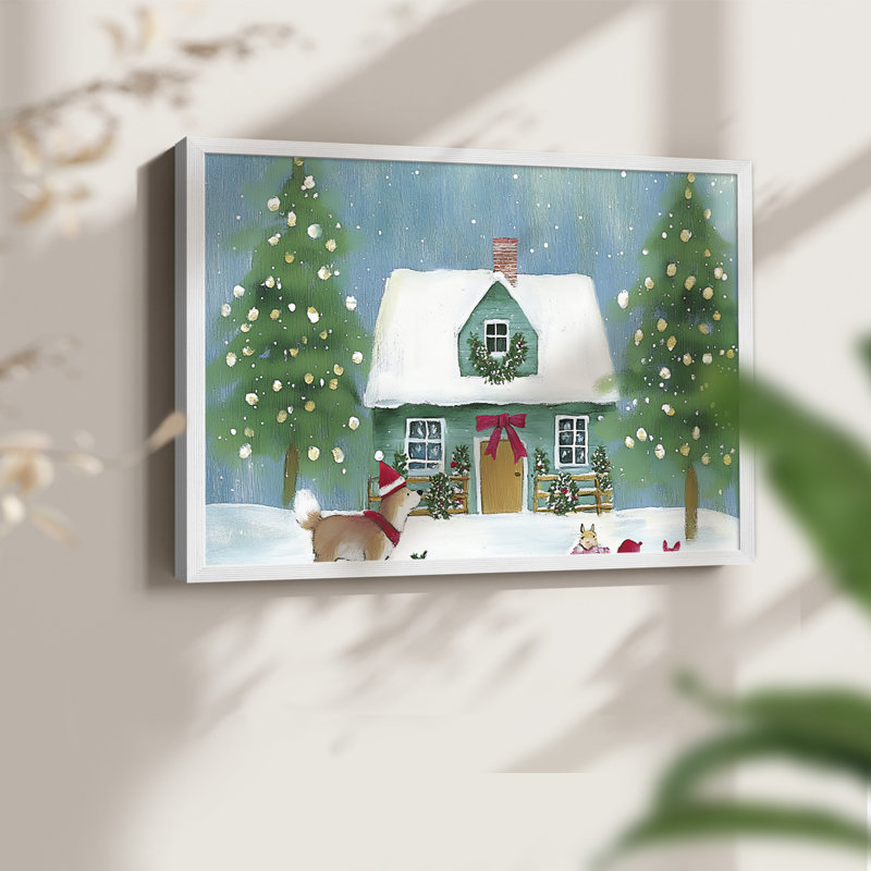 Art de Noël - DCXV III - Reproduction encadrée - Restickable, H 8 po x l 10 po, Blanc