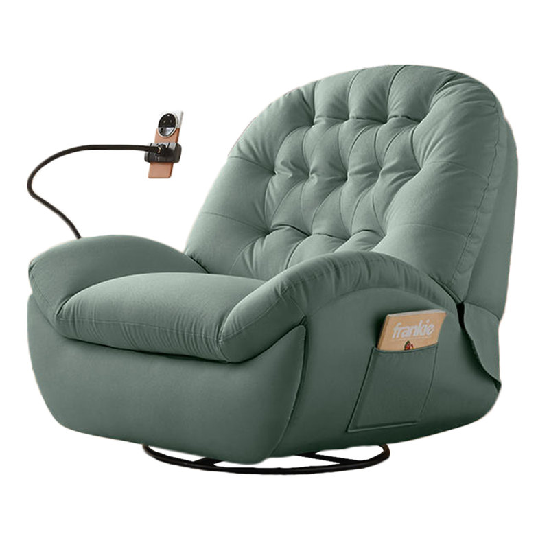 Nikaylah Faux Leather Recliner, Cyan Faux Leather