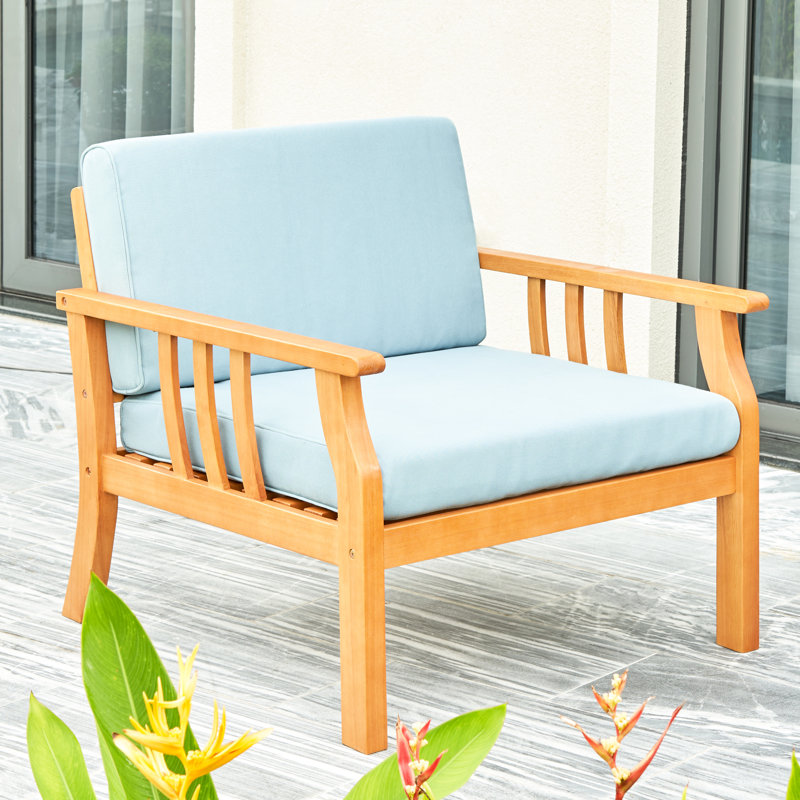 Chaise en bois d'eucalyptus miel Honey
