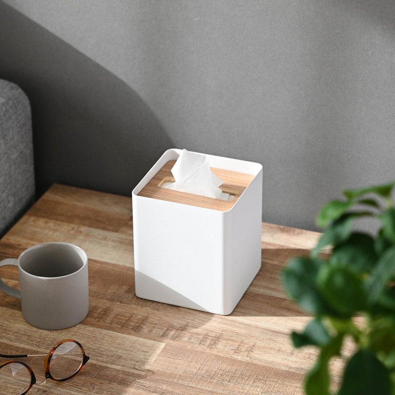 Boîte à mouchoirs réutilisable Yamazaki Home, Blanc