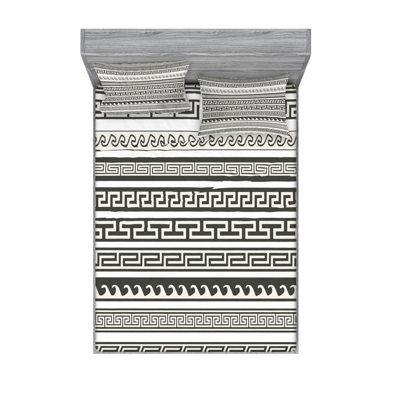 Ensemble de draps Ikat, Ensemble de drap pour grand lit avec drap-housse
