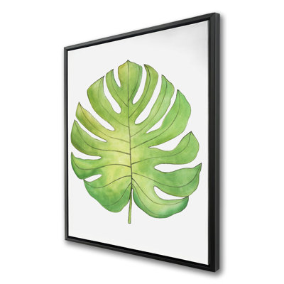 Tropical Leaf - Living Room Floral Canvas Wall Art Decor