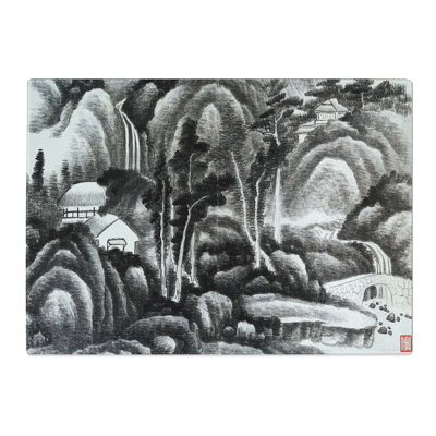 Tempered Glass Landscape Vol.8 by Gong Xian Chopping Board